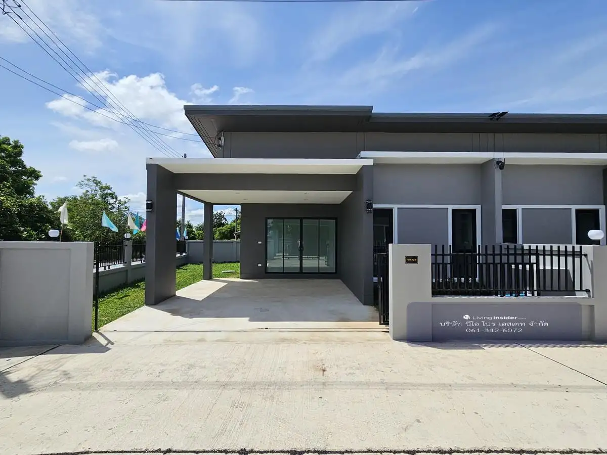 บ้านแฝด ชั้นเดียว 2ห้องนอน 2ห้องน้ำ 2ที่จอดรถ ต.บ้านหว้า ห่างเมืองขอนแก่นเพียง 15 นาที